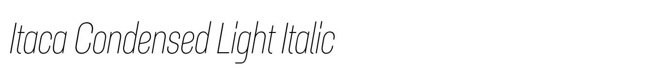 Itaca Condensed Light Italic image